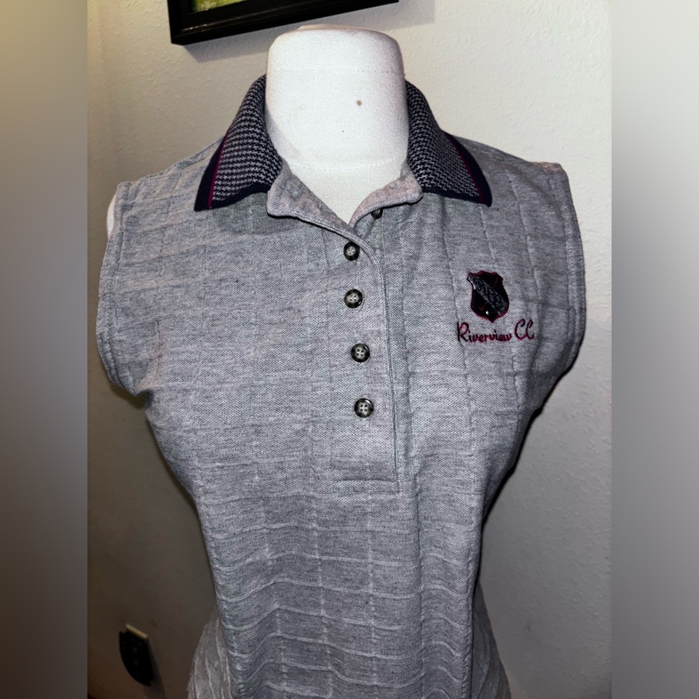 Vintage chic river view county club collard sweater vest size small